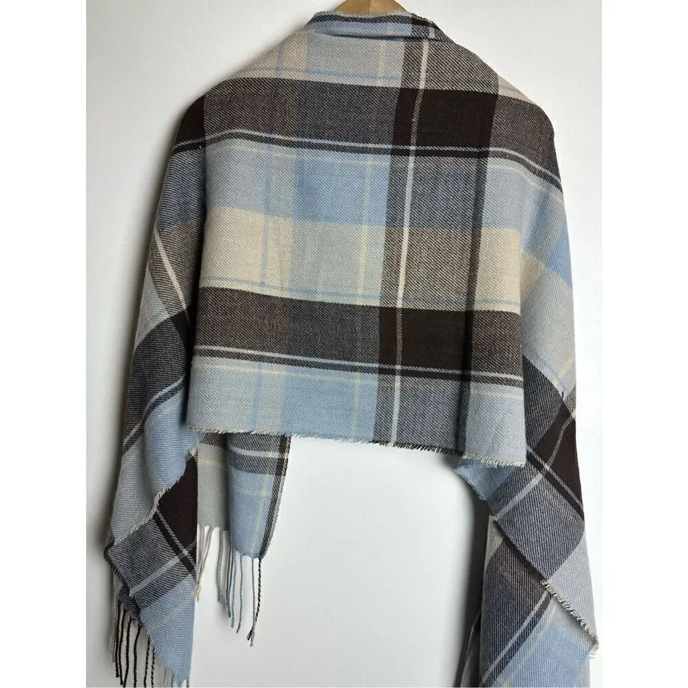 Blue plaid scarf
